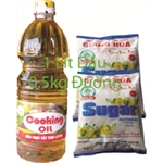 Quà tặng Đổi Gas - 1 lít dầu + 1 kg Đường